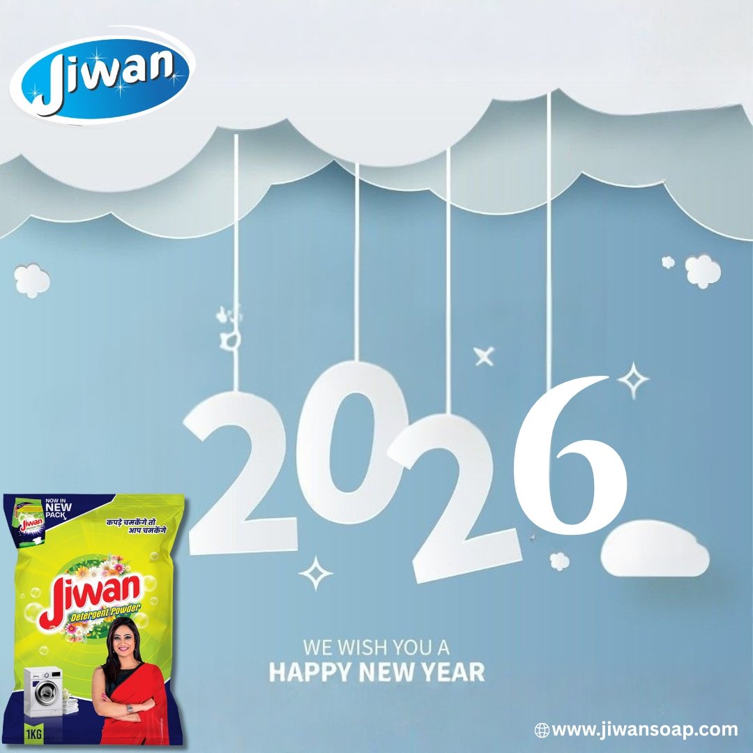 ✨ Welcome 2026 with new hopes, new energy & new shine!
Jiwan Detergent Powder wishes you a Happy & Clean New Year 🧺✨
Let every wash bring freshness and brightness to your life.
#HappyNewYear2026 #Welcome2026 #JiwanDetergent
#NewYearNewShine #CleanStart #FreshBeginnings
#DesiBrand #MadeInIndia #EveryWashMatters